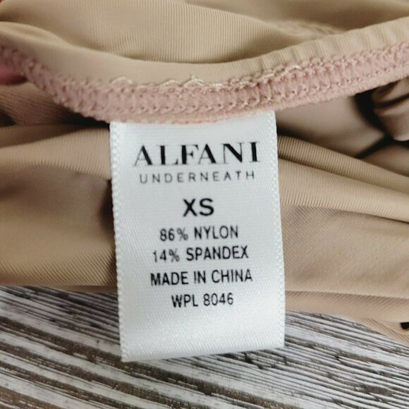 Vintage Alfani Underneath Tan Thong XSmall HTF Shaping Nylon Spandex Everyday - Picture 8 of 8